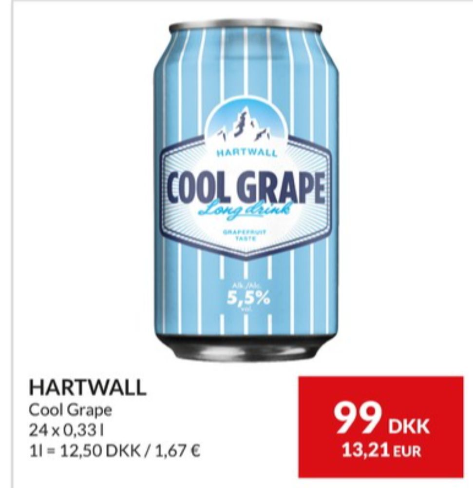 Hartwall Cool Grape Long Island, Cool Grape Long Island RTD 24 pk.