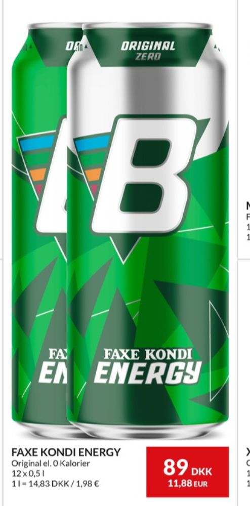 Faxe Kondi Energy, Energidrik 12 pk.