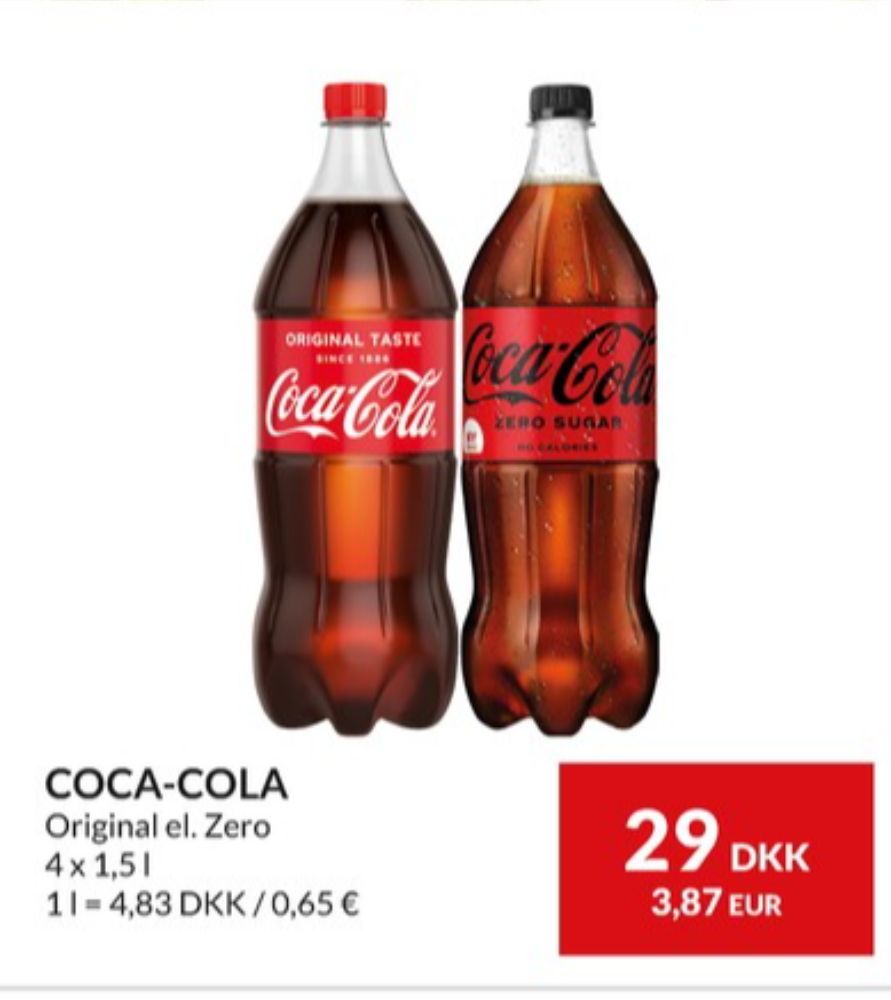 Coca Cola Zero, Cola 4 pk.