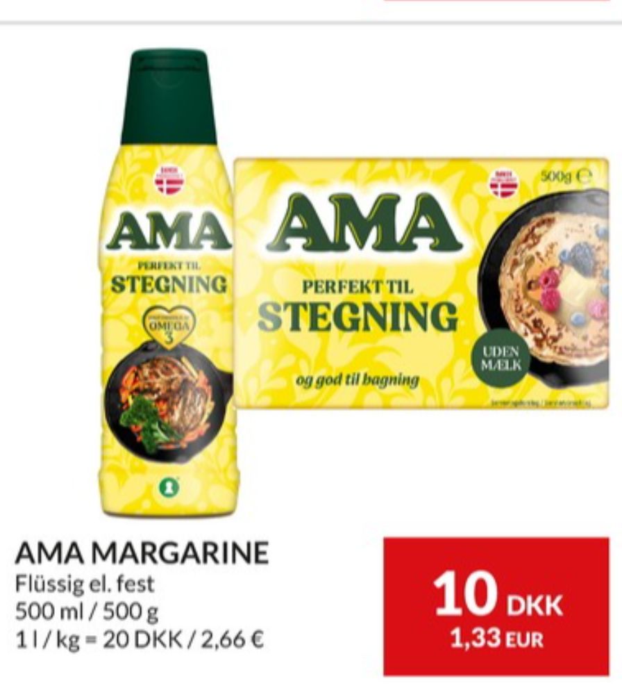 Ama, Margarine-flydende