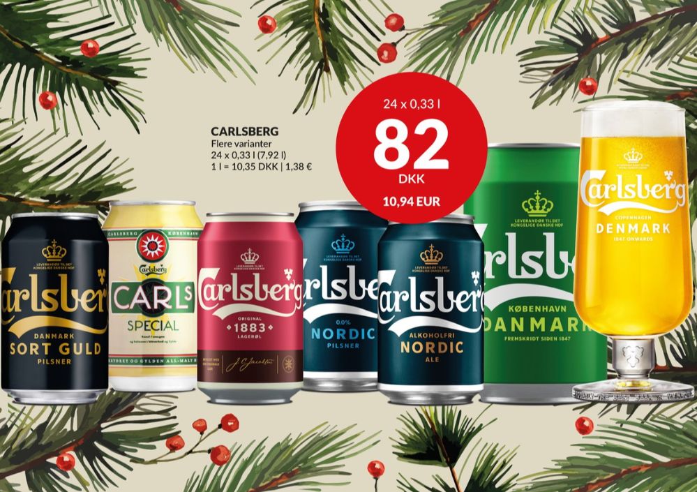 Carlsberg Nordic Pilsner, Øl - Alkoholfri 24 pk.