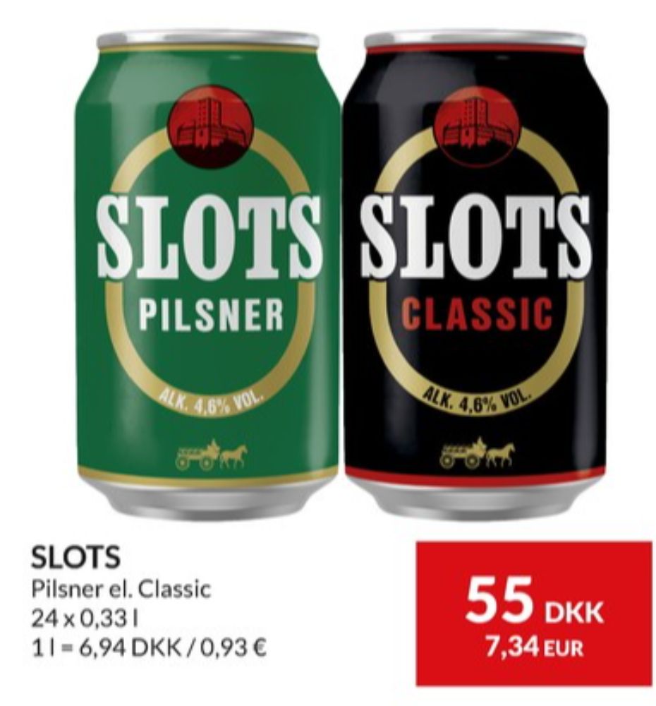 Slots Classic, Øl 24 pk.