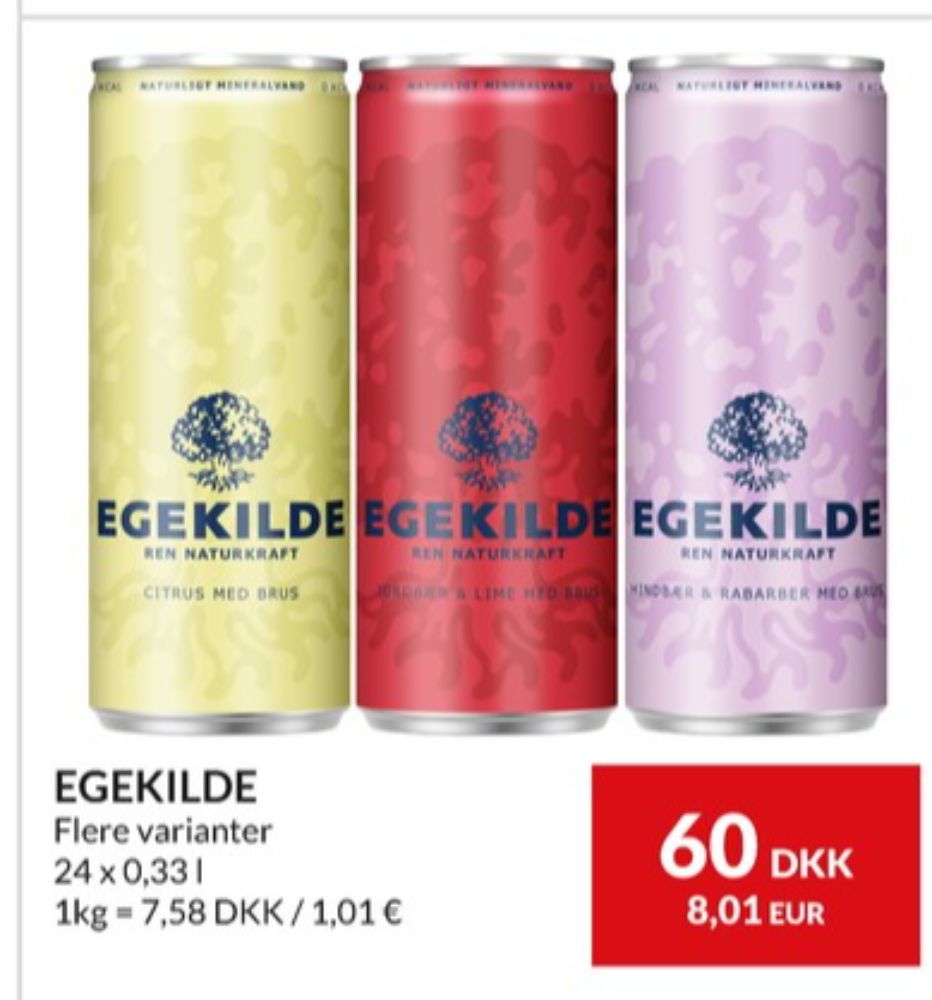 Egekilde Citrus, Mineralvand med brus 24 pk.