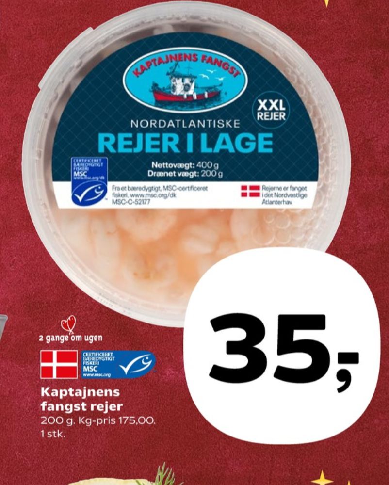 Kaptajnens Fangst, Rejer