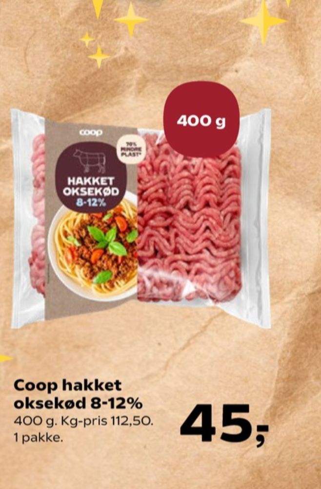 Coop, Hakket oksekød 8-12%