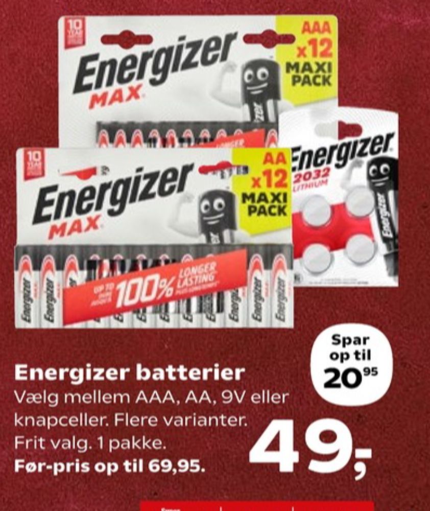Energizer, Batterier