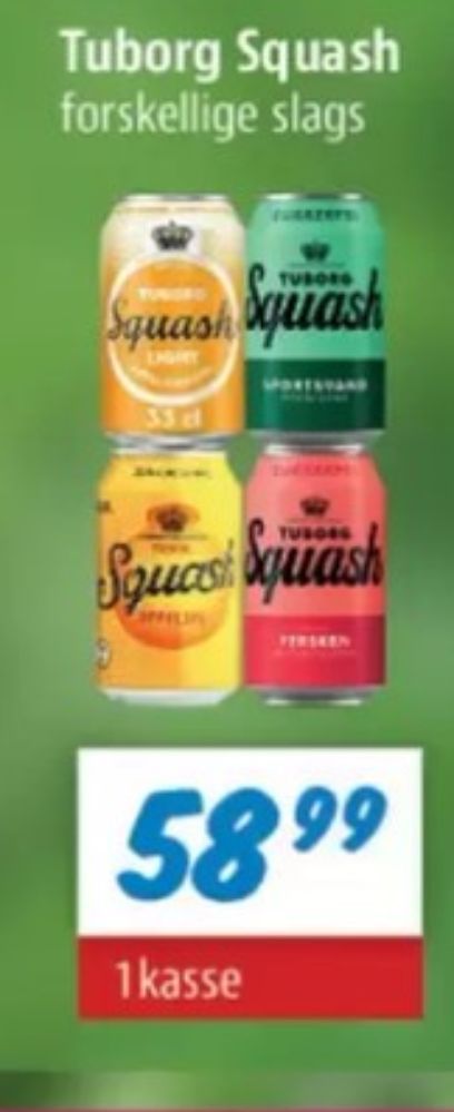 Tuborg Squash Light, Appelsinsodavand Light 24 pk.