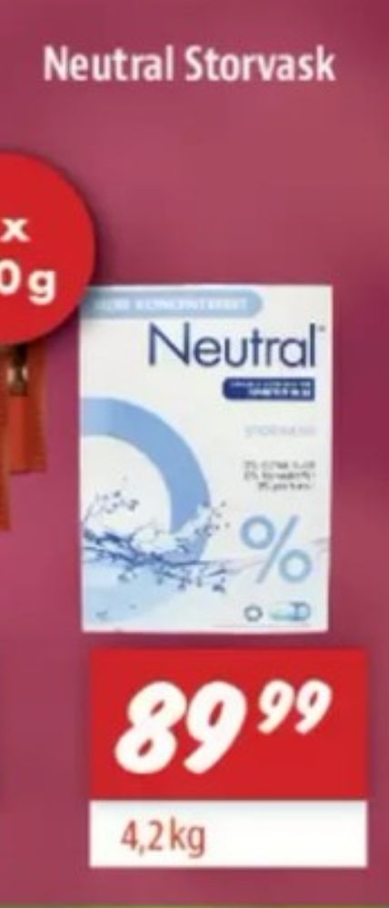 Neutral, Vaskepulver