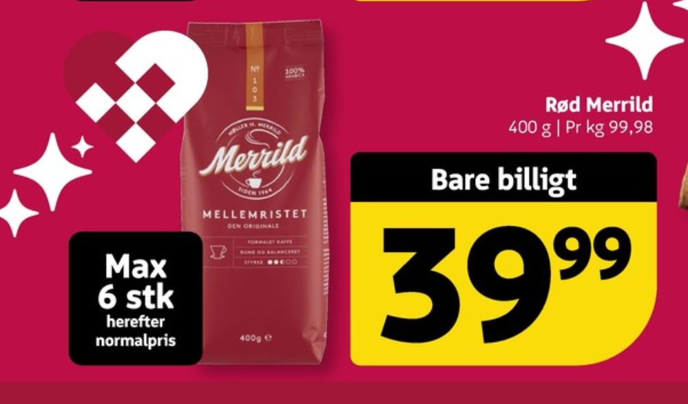 Merrild Mellemristet, Kaffe Formalet