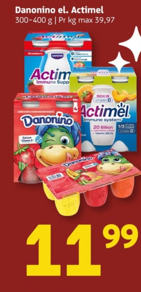 Danone Actimel, Drikkeyoghurt Jordbær