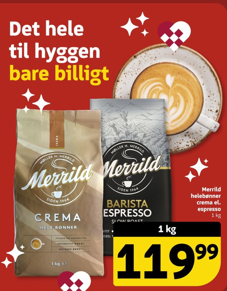 Merrild Crema, Kaffebønner