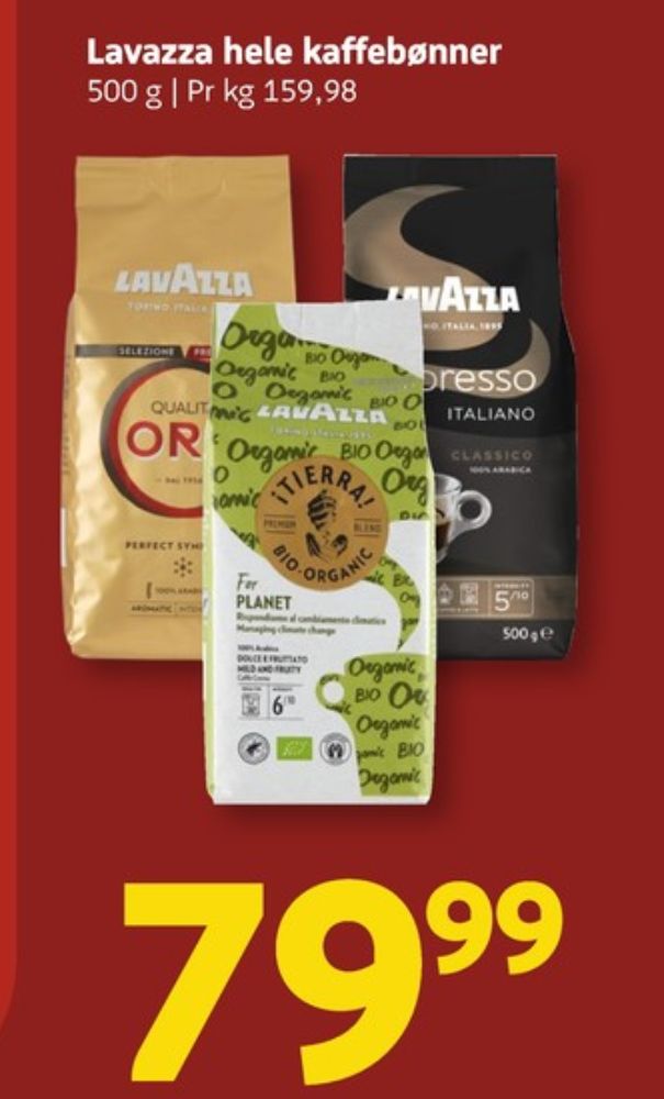 LavAzza Espresso Italiano, Kaffebønner