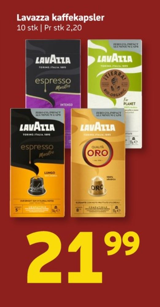 LavAzza Espresso Maestro Lungo, Kaffekapsler