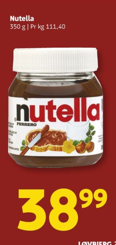 Nutella, Smørepålæg