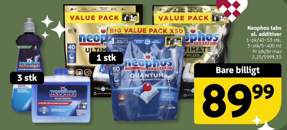 Neophos, Maskinopvask-tabs