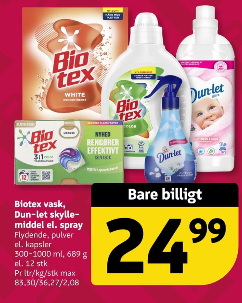 Biotex, Vaskemiddel-tabs