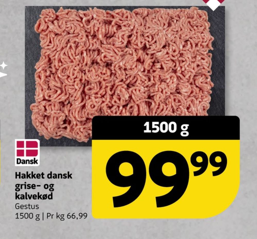 Gestus, Hakket kalv og grisekød