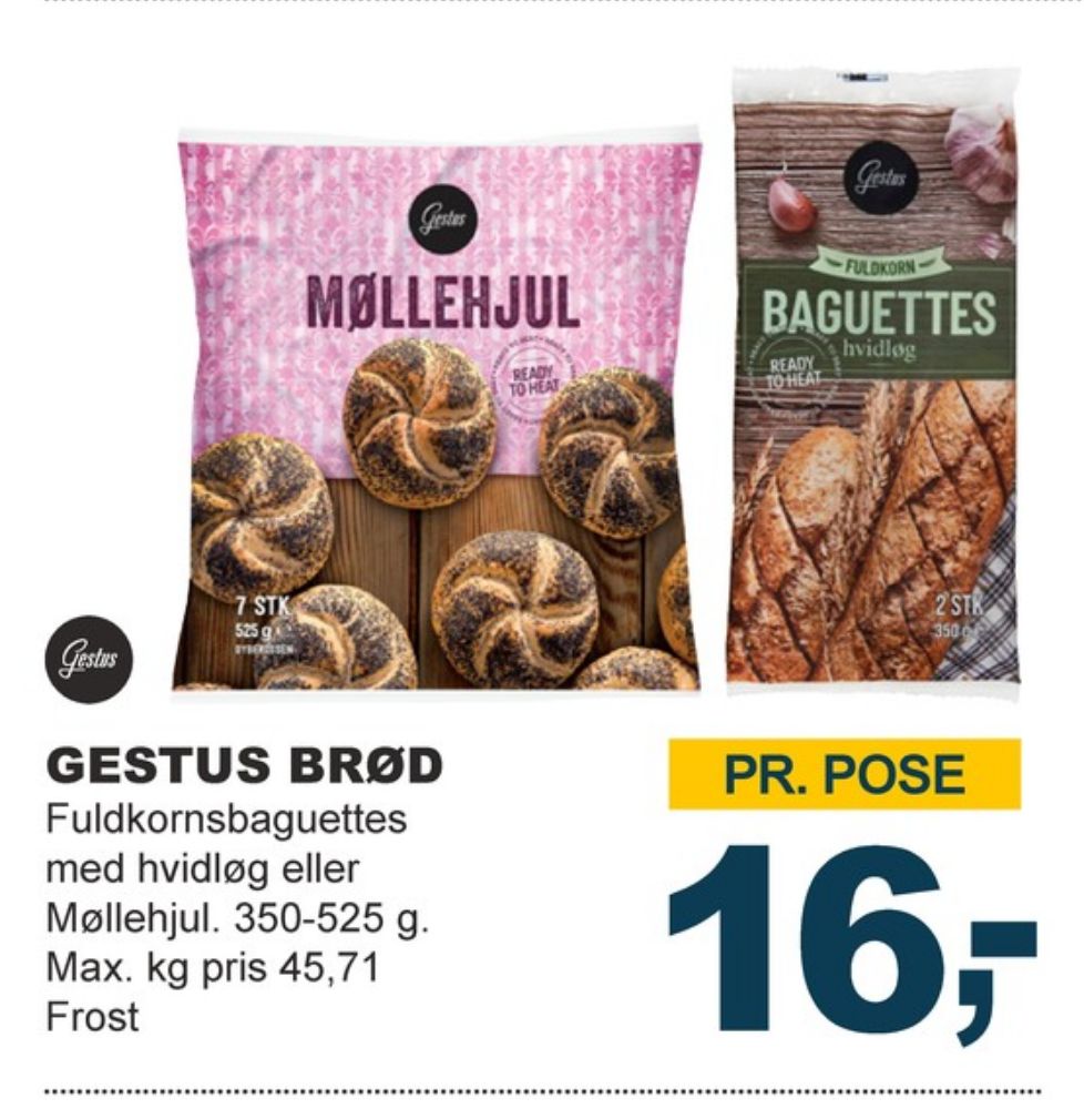 Gestus, Fuldkornsbaguettes med Hvidløg