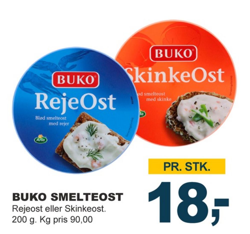 Buko Smelte, Smøreost Skinkeost