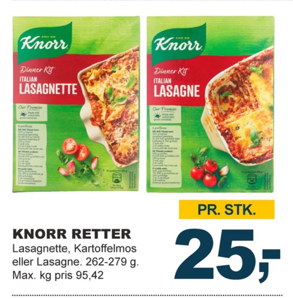 Knorr Dinner Kitt, Italian Lasagnette