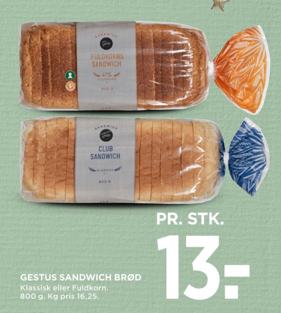 Gestus, Club Sandwichbrød