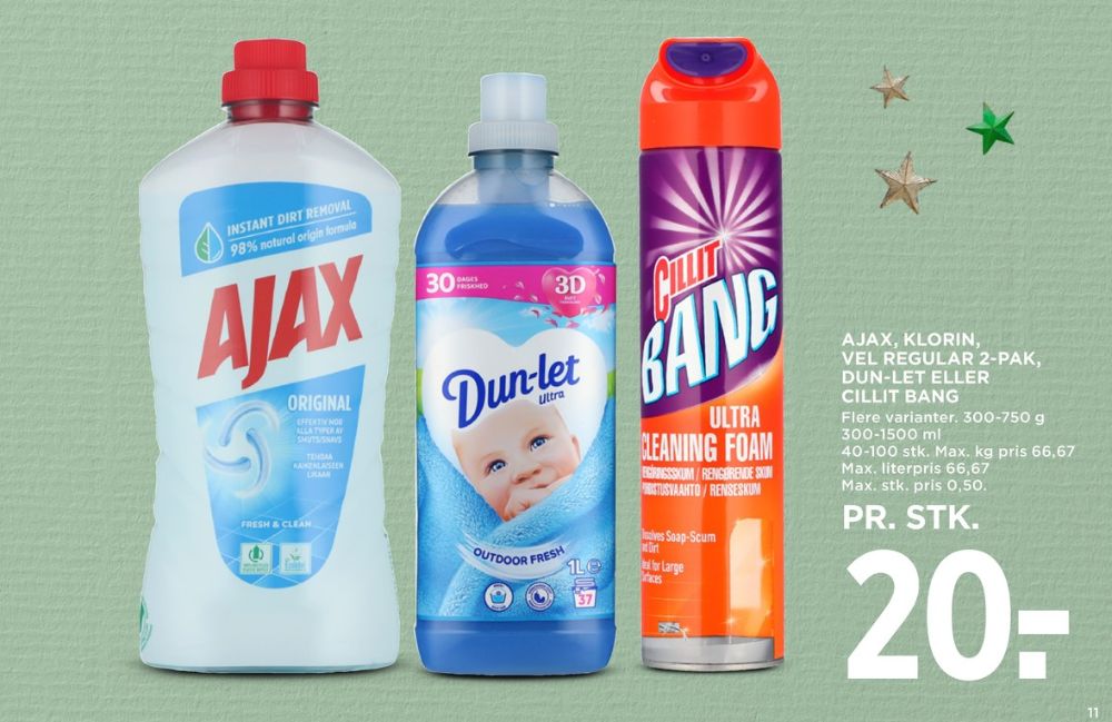 Ajax, Rengøring - universal