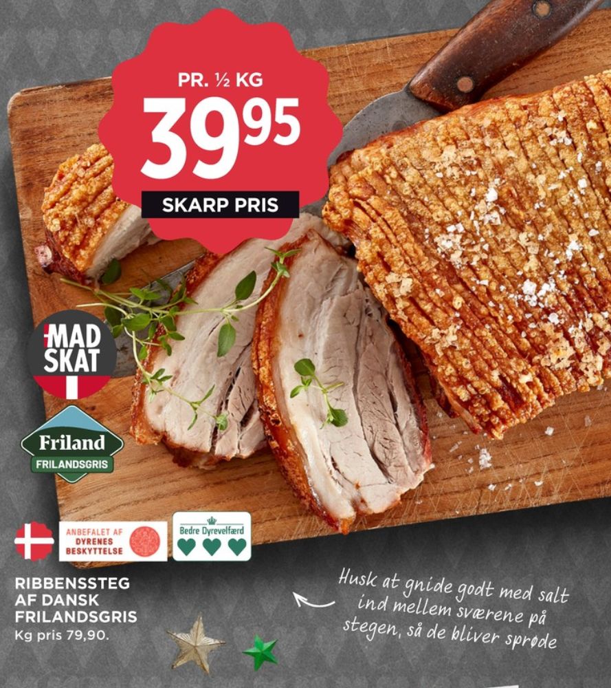 FRILAND Frilandsgris, Ribbensteg