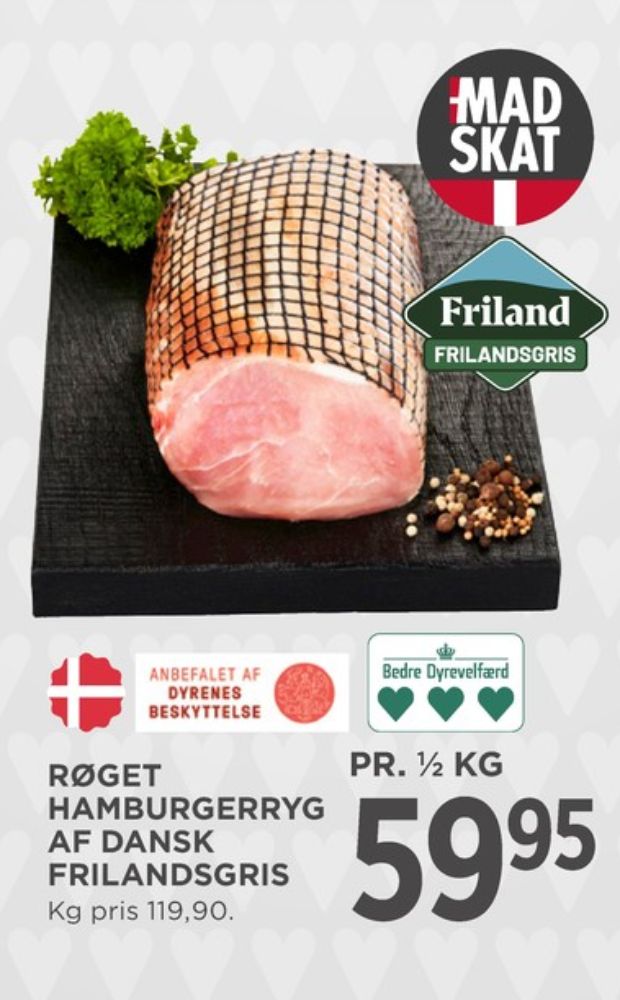 FRILAND Frilandsgris, Hamburgerryg