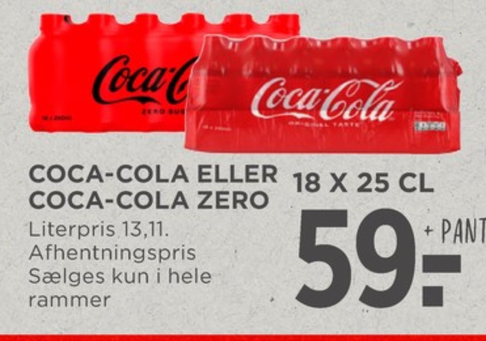 Coca Cola Zero, Cola 18 pk.
