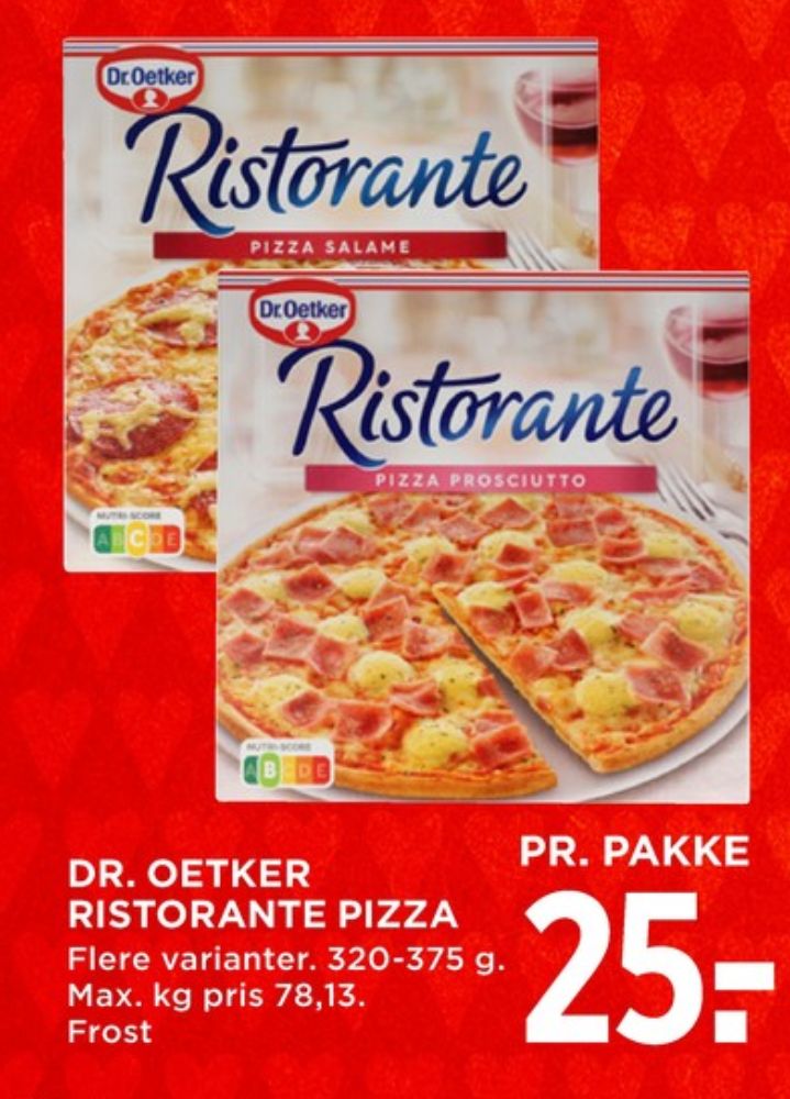 Ristorante, Pizza Prosciutto