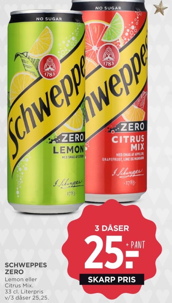 Schweppes Zero Citrus Mix, Lemonsodavand
