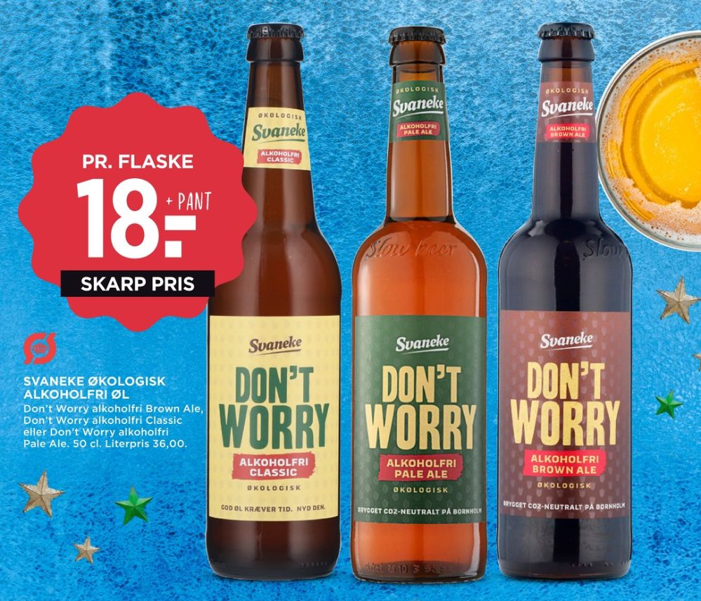 Svaneke Bryghus Don't Worry Brown Ale, Øl - Alkoholfri