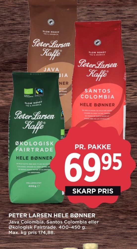 Peter Larsen Java Colombia, Kaffebønner