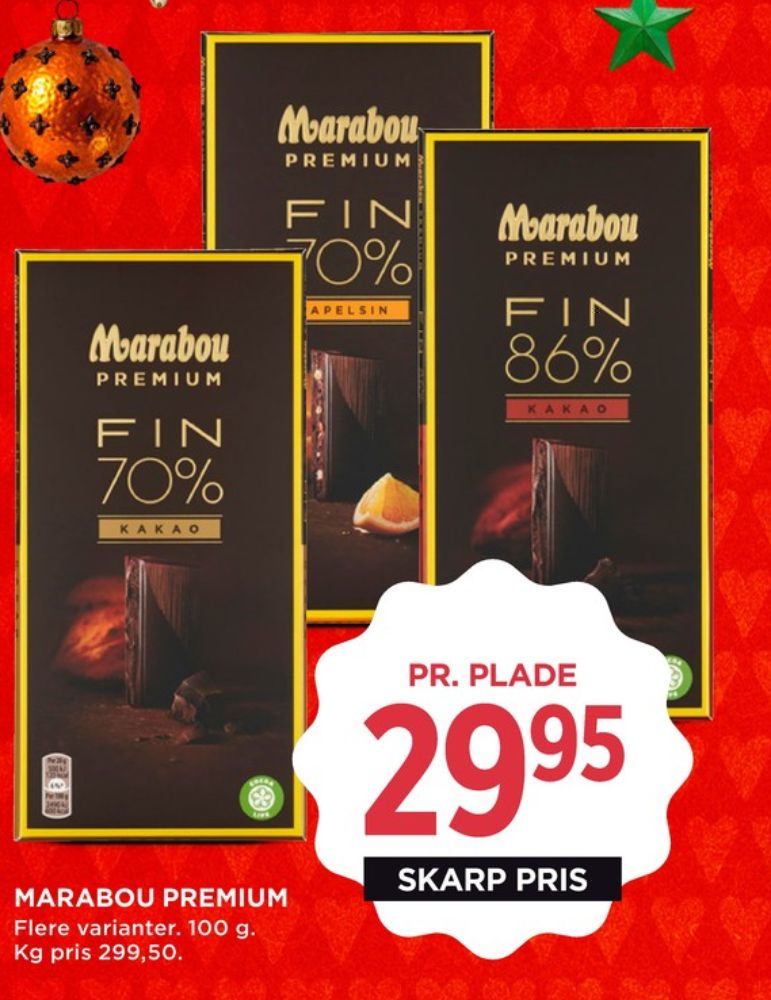 Marabou Premium, Chokoladeplade Fin 70% Kakao