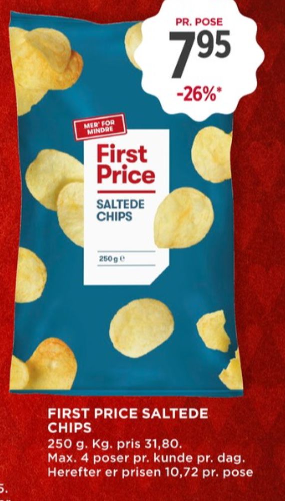 First Price, Saltede Chips