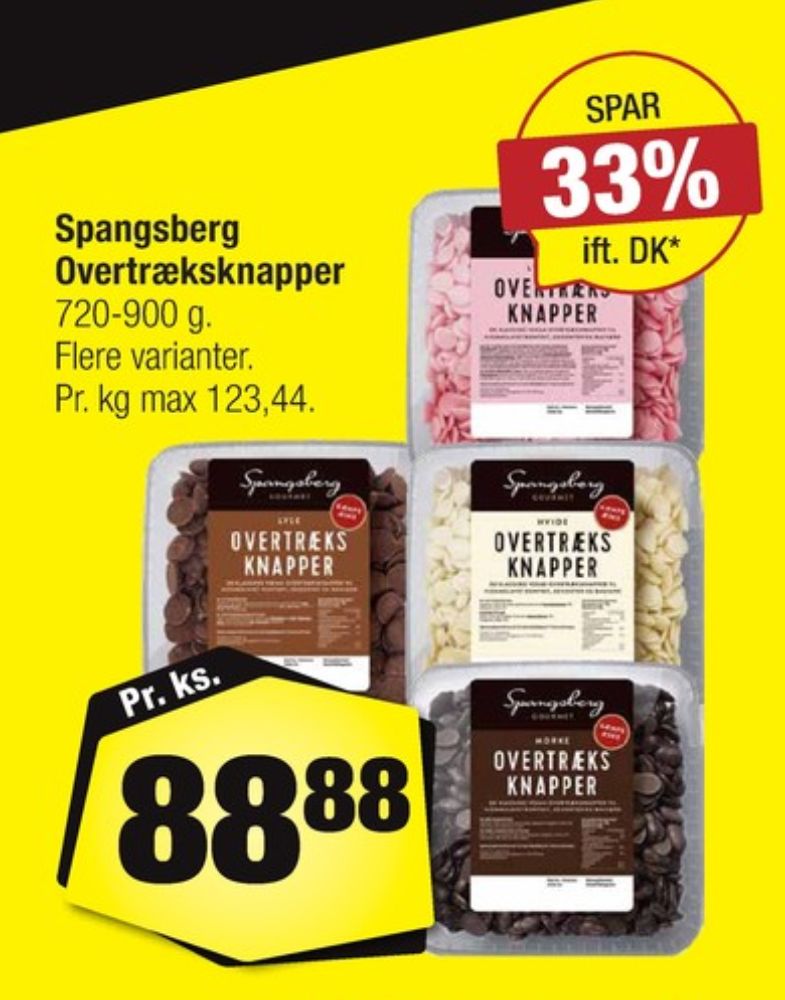 Spangsberg, Overtræksknapper Hvide