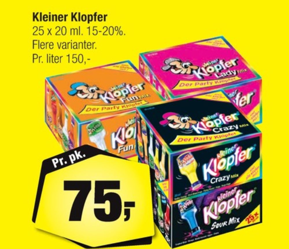 Kleiner Klopfer Lady Mix, Shots