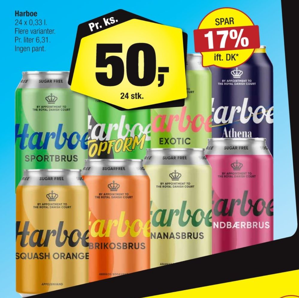 Harboe Hindbærbrus, Hindbærsodavand 24 pk.