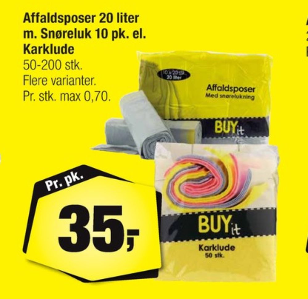BUYit, Affaldssække