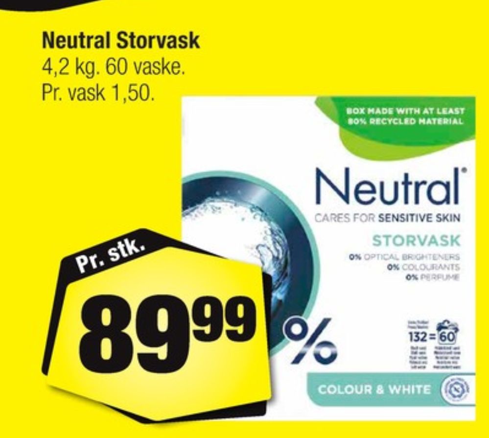 Neutral, Vaskepulver