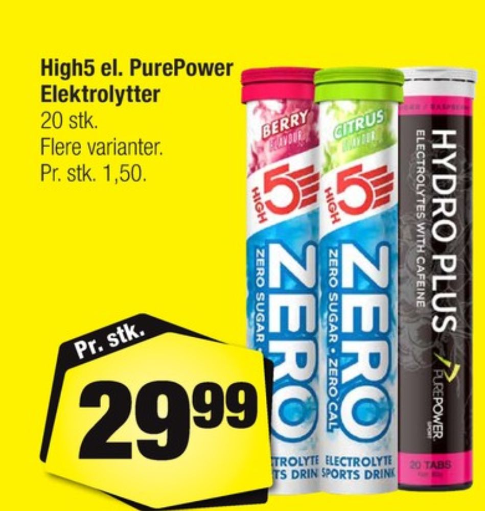 HIGH5, Træningstilskud