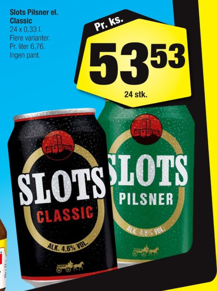 Slots Classic, Øl 24 pk.