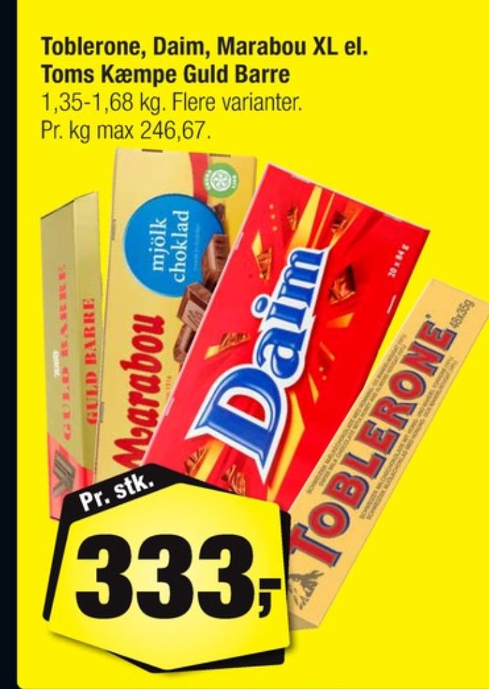 Daim, Chokolade