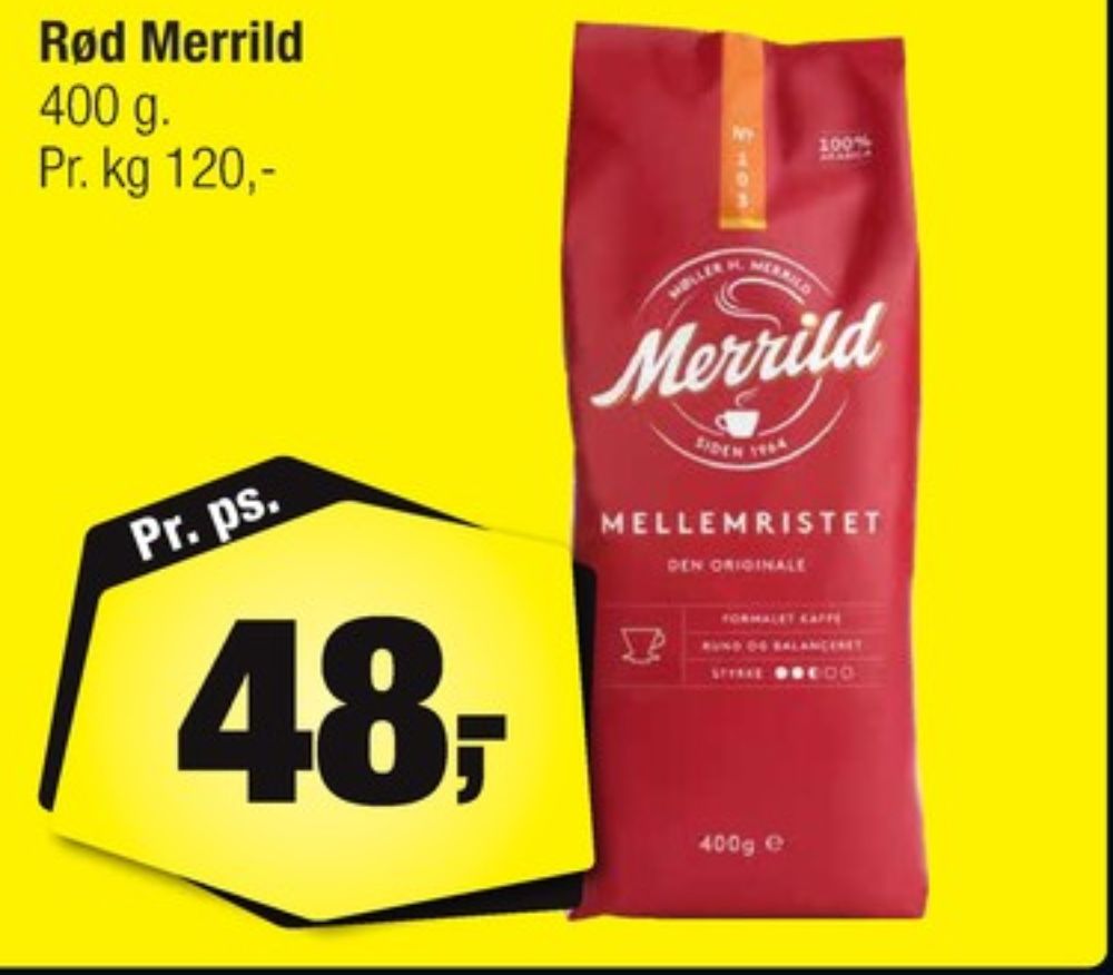 Merrild Mellemristet, Kaffe Formalet