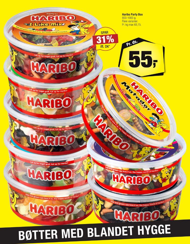 Haribo Matador Mix, Slikbøtter