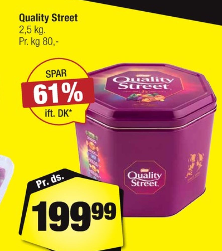 Quality Street, Dessertchokolade