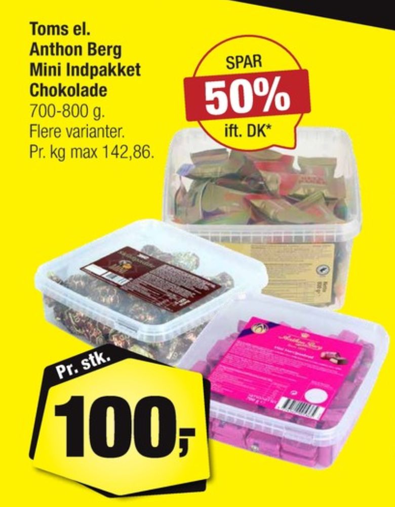 Toms Guldbarre Mini, Chokoladebar