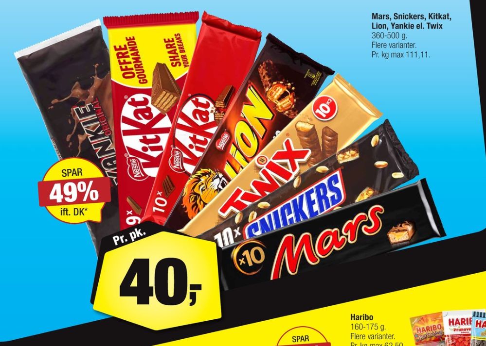 Snickers, Chokoladebar