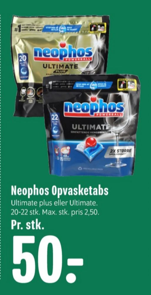 Neophos, Maskinopvask-tabs