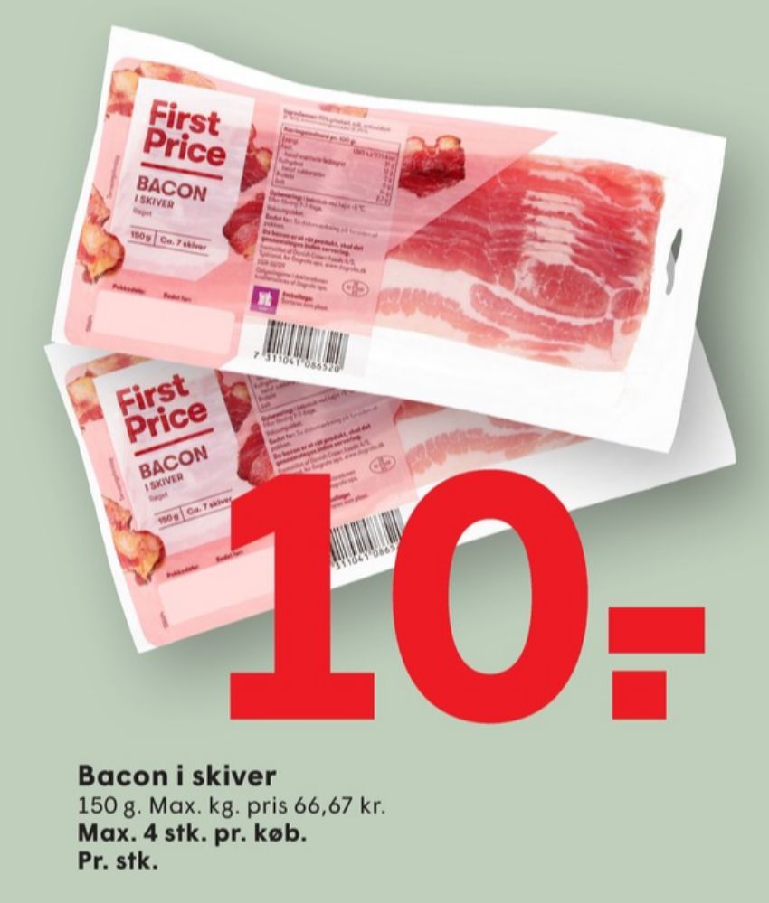 First Price, Baconskiver